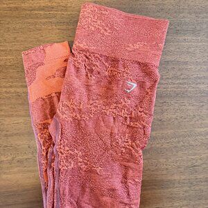 Gymshark Adapt Camo Seamless Leggings in Lava/Storm